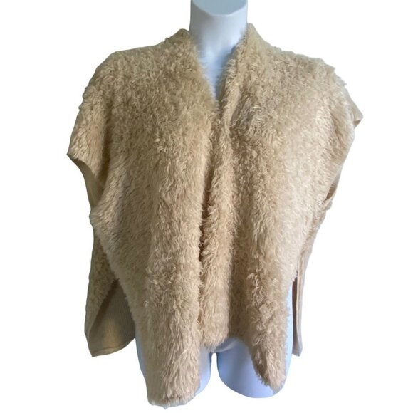D&Y Open Front Sleeveless Sweater Vest Soft and Shaggy - Picture 2 of 8